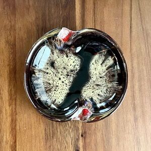 *VINTAGE* Jasba Ceramic Ashtray - Mid-Century - Western Germany 425 -Brown Base